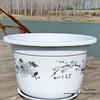 Extra Large Hydroponic Lotus Pot with Hole - Round, Thickened, Imitation Ceramic for Green Plants or Fruit Trees.