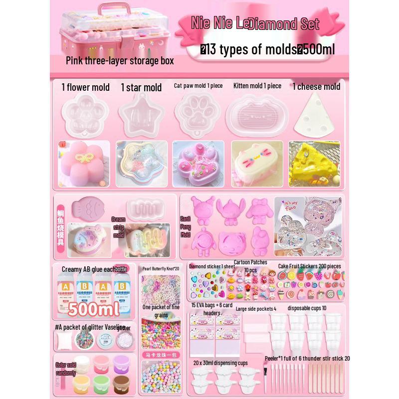 DIY Squishy Kit: Food-Grade Silicone AB Glue for Kids' Handmade Toys