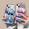 Stitch Angel Baby Phone Case For Samsung Galaxy S21 S20 Plus Ultra S23FE S24FE A56 A36 A26 A52 M16 F06 Soft Silicone Cover