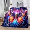 1 Stück Schmetterlingsdruck Leichte Flanelldecke, Bequeme und Warme Decke, für Camping Sofa Bett und Couch Büro, in Allen Jahreszeiten