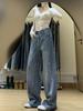 Women's High-Waist Starry Denim Pants - Slim, Loose, Versatile Design for Spring & Autumn