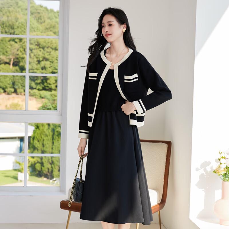 VICTORIA&VERA Little Fragrance Style Knit Jacket & Dress Set