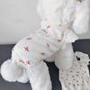 Bow Print Dog Pajamas Flying Sleeve Wrap Belly Suit Pet Apparel Summer Pet Vest  Puppy Wear