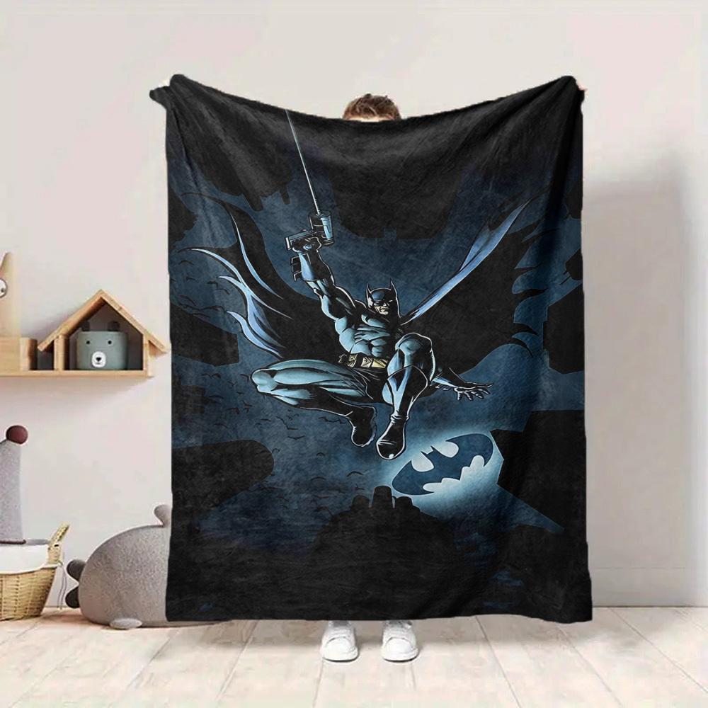 1pc Batman, Superhero Blanket Lightweight Flannel Throw For Sofa, Bed, Travel, Camping, Livingroom, Office, Couch, Chair, And Bed