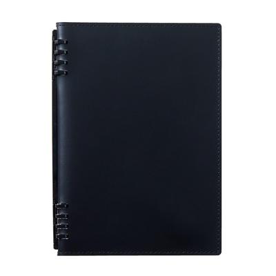 King Jim Teflaine Leather Fest U Synthetic Leather Ring Notebook, A5, Black, 9854TELU-BK