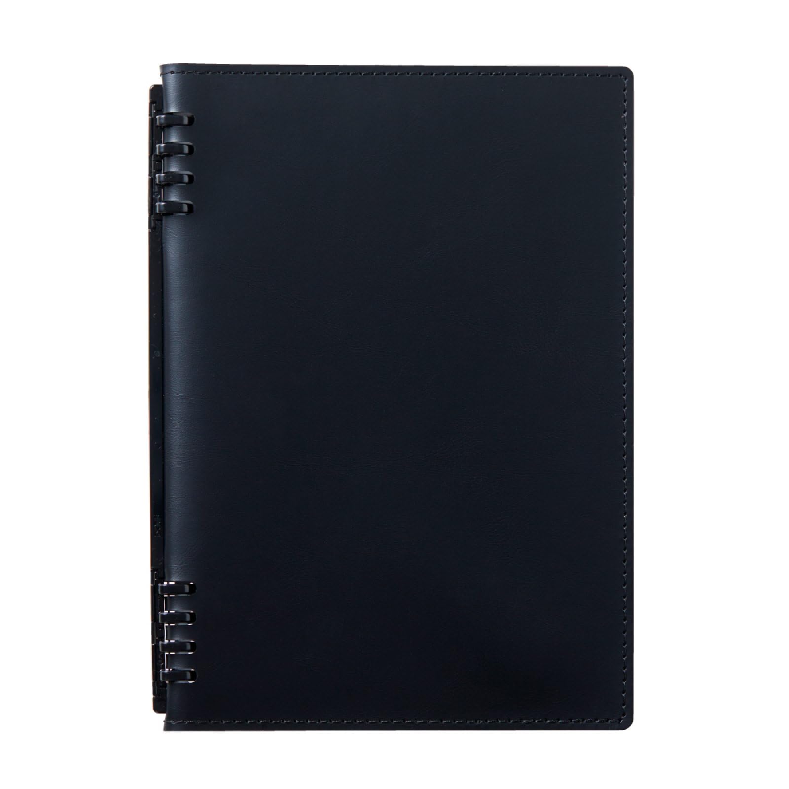 King Jim Teflaine Leather Fest U Synthetic Leather Ring Notebook, A5, Black, 9854TELU-BK чёрный