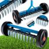 Manual Rotary Oscillation Aerator Scarifier On Wheels for Lawn Spikes
