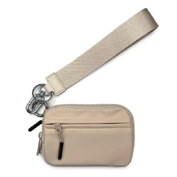 Wrist Waterproof Nylon Small Wallet Multifunctional Card Holder Keychain Women Coin Purse