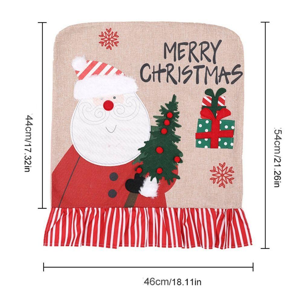 Santa Claus Christmas Chair Cover Cloth Wear for Chairs Dinner Chair Seat Cover  Restaurant