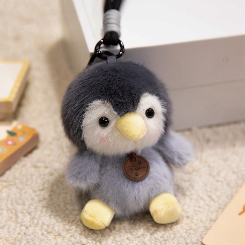 Keychain Plush Cute Pendant With Capybara Penguin Raccoon Panda Design Shaped