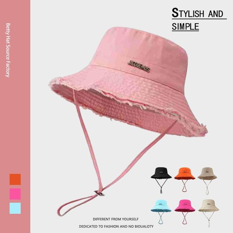 Autumn and winter hat women's large brim showing face small bucket hat versatile basin hat high sense solid color bucket hat