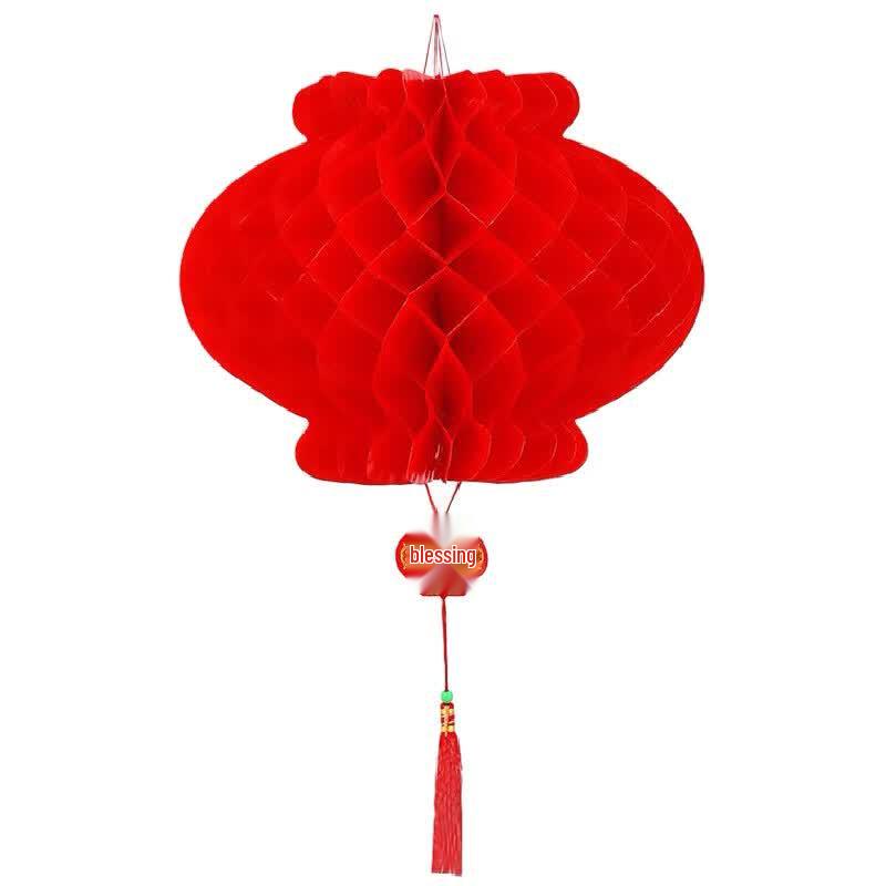 Red Honeycomb Paper Lanterns красный