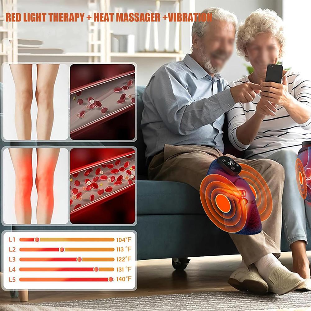 Daily Activities 31x17x7cm Electric Knee Pad Cordless Therapy Adjustable Heat Settings Lightweight Construction