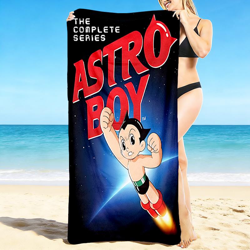 1Pc Astro Boy Adventure Beach Towel Quick Dry Multiuse For Beach Pool Gym Yoga Home Travel Christmas Halloween Xmas Gift L113