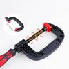 2/3/4 Inch Woodworking G-shaped Clip Clamp Strong Clamping Force Plastic Rubber Clamp Adjustable Fixing Clip Hand Tools