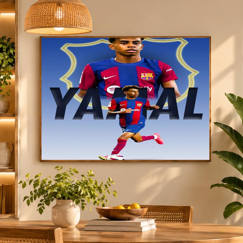 5D Diamond Painting Lamine Yamal DIY Full Drill Diamond Art Kit Home Decoration