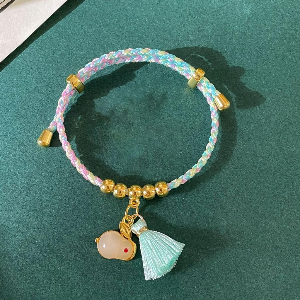 Gewebtes Seil Glückssegen kleiner Fisch Glücksbeutel Anhänger Licht Armband exquisit Nische berühmt ethnischer Stil Nische Temperament vielseitiger Schmuck