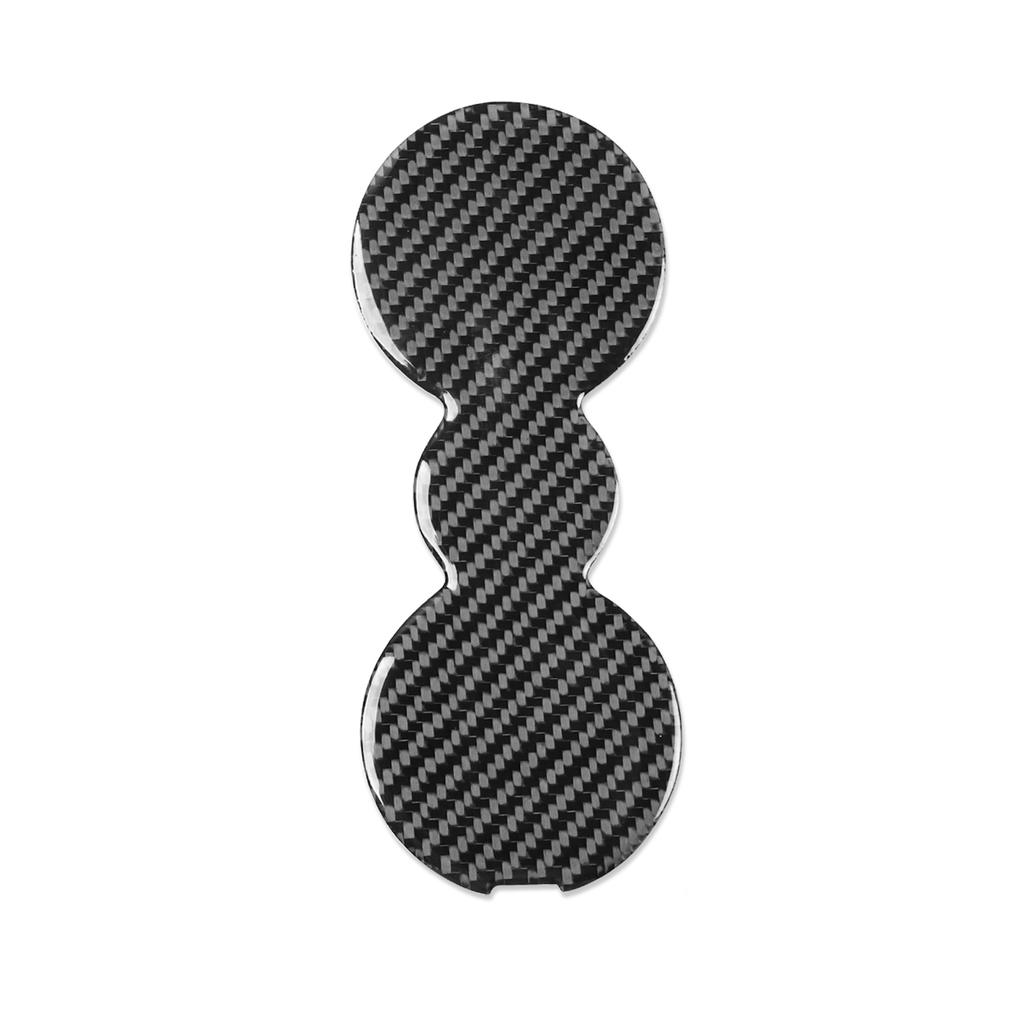 For Skoda Octavia 2017-2021 Carbon Fiber Center Water Cup Holder Slot Mat Panel Cover Trim Car Accessories Decoration Sticker