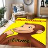 Curious Monkey Party Personalized Name Floor Mat Perfect for Bedrooms Study room Dormitory Playrooms Anti-slip Rug Decorate Offices