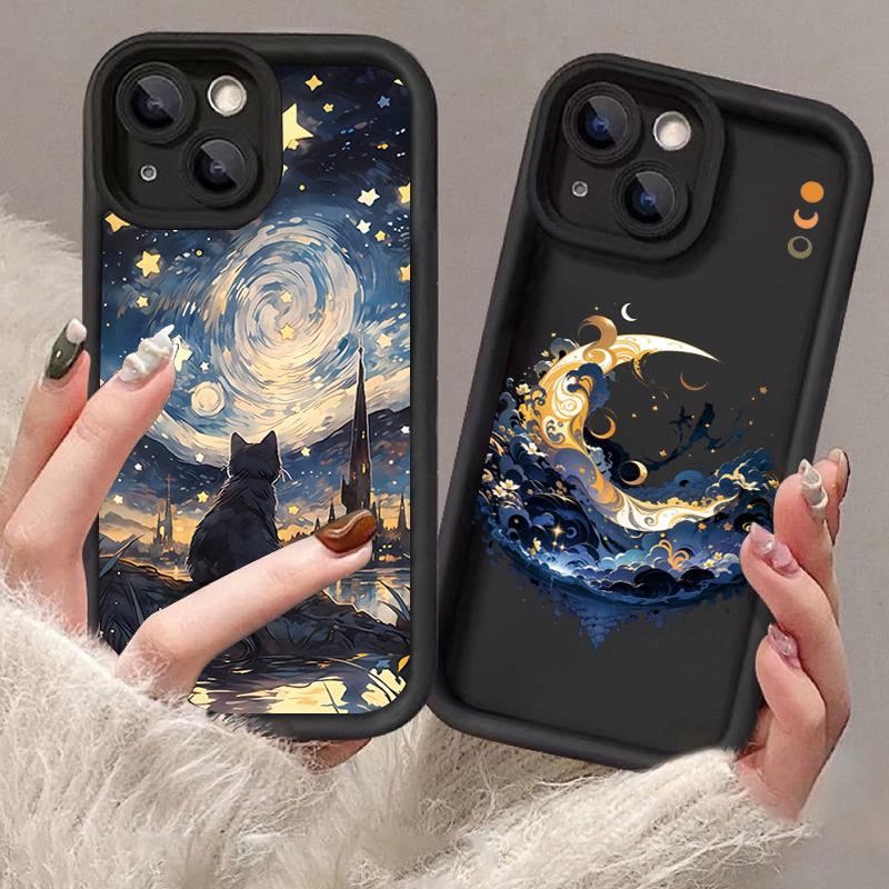 Luxury Moon Case For Xiaomi Redmi Note 11 12 13 Pro Plus 5G 13 4G 12S 11S 10S PRO Redmi 12C 13C 14C Shockproof Thickened Cover