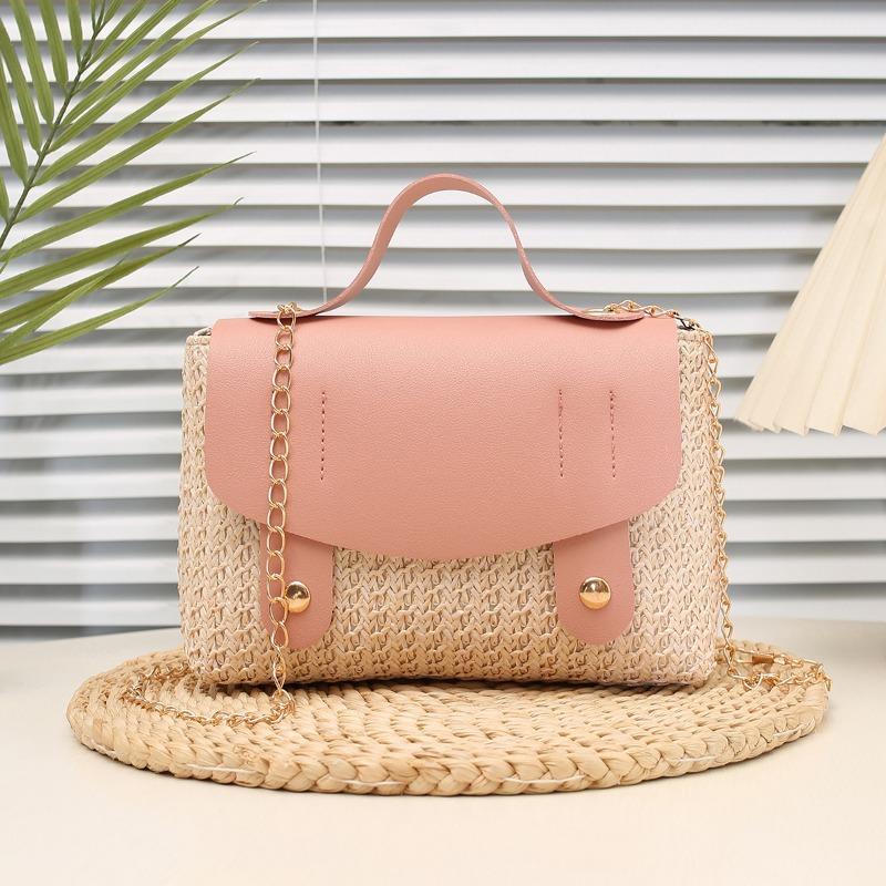 Women's Bag New Woven Hand-woven Straw Bag Stylish and Simple Shoulder Bag Girls' Clutch Bag Crossbody Bag