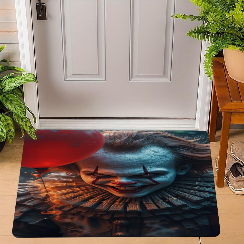 Halloween Carpet Mat Rug Horror Clown Circus Chains Sewer Print Home Decoration Indoor Door Mat Festive Party Supplies