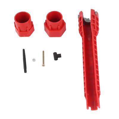 Multifunctional Sink Wrench 8 In 1 Tool Steel Labor Saving Red Level Plumbing Wrench for Toilet