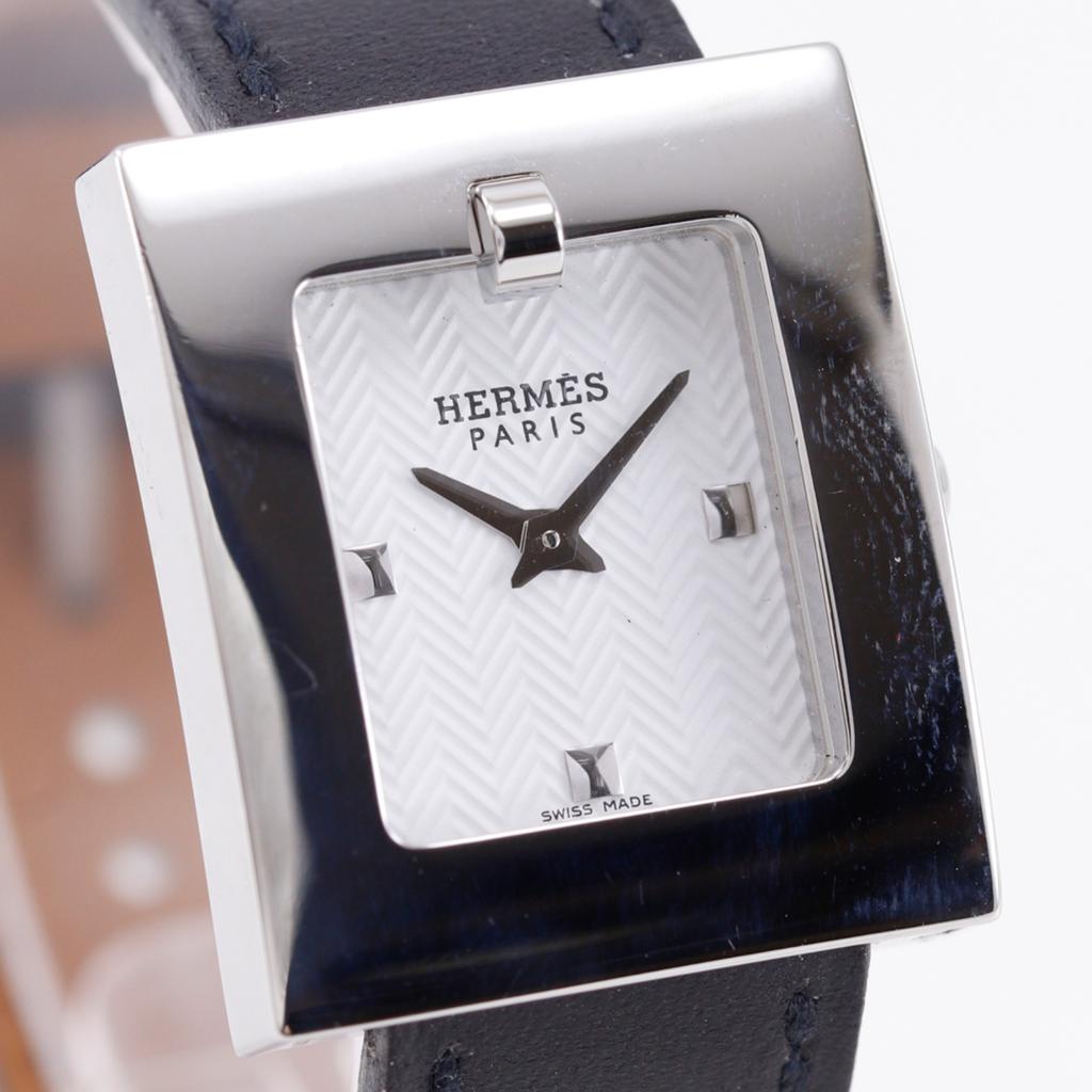 HERMES Belt watch Watches BE1.110 WhiteDial Stainless Steel/leather Quartz Analog display Women Used