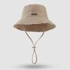 Autumn and winter hat women's large brim showing face small bucket hat versatile basin hat high sense solid color bucket hat