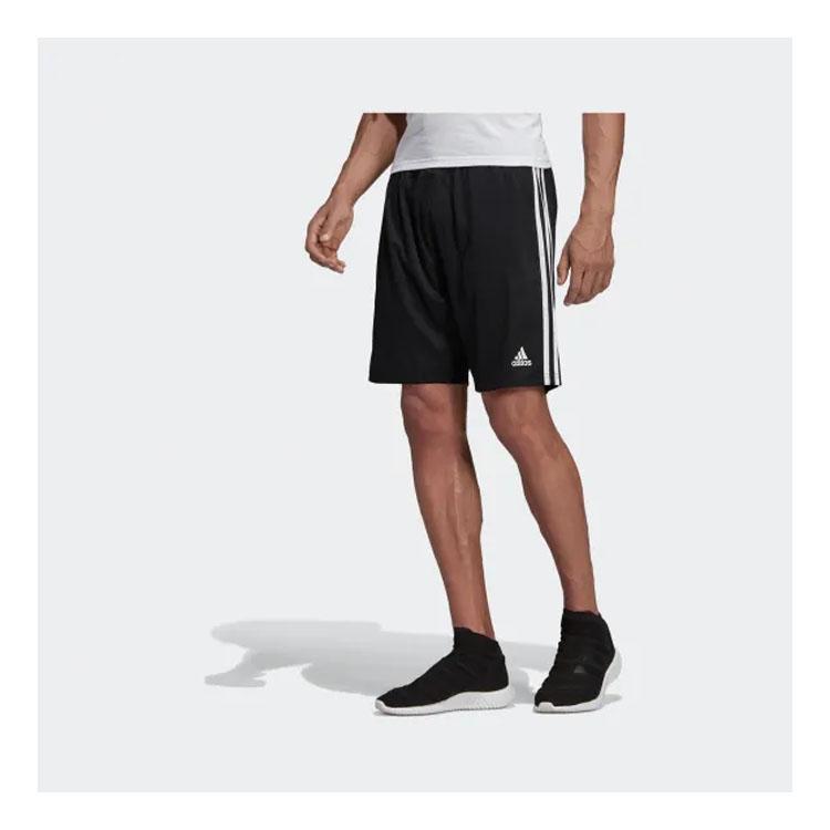 Adidas Pánské sportovní šortky z úpletu s pevným pruhem Černé D95940