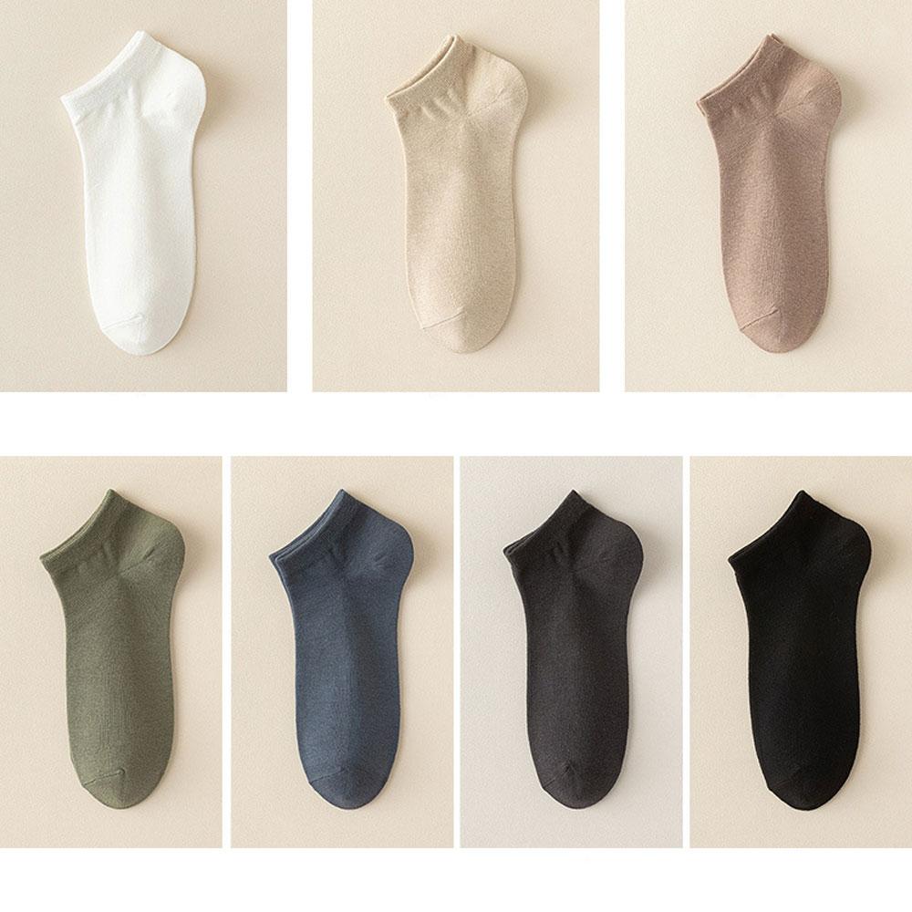 7 perechi de șosete de bumbac Harajuku Street pentru bărbați, respirabil, sport, șosete scurte, antiderapante, pentru sală și sport, casual