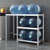 Stainless Steel Three-Tier Kitchen Storage Rack for Gas Cylinder, Stove, and Chopping Board