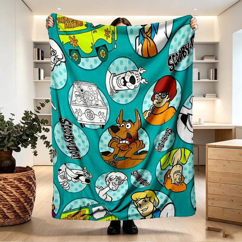 Scooby Print Blanket - Soft & Comfortable, for Bedroom, Travel, Sofa, Home Decoration - Birthday Christmas Gift for Friend