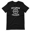 HILLMAN COLLEGE Czarna Koszulka Graficzna Unisex t-shirt