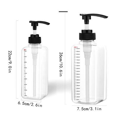 500Ml/1000Ml Liquid Dispenser With Scale Coffee Syrup Drip Bottle With Hydraulic Pump Nozzle Head Kitchen Honey Jar Container