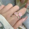 Anelli con Fiori Rosa Dolce per Donne Ragazze Moda Nuovi Accessori Gioielli Regalo Festa Vacanza al Mare