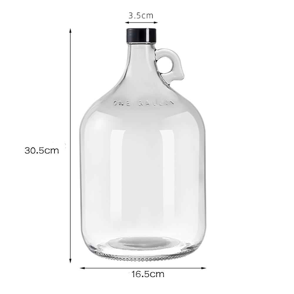 

Glass Water Bottle Includes 38 mm Polyseal Cap, 4 L Capacity, Clear 4 L