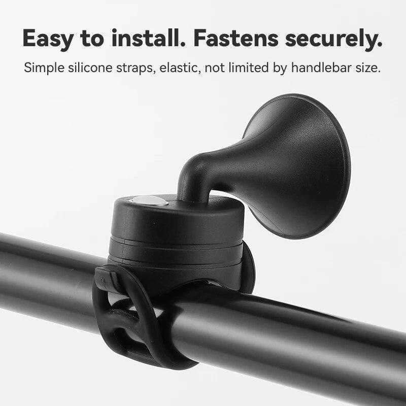 Bicycle Electronic Horn E-Bike Horn 120dB Loud Warning Sound USB Rechargeable IPX4 Waterproof Scooter Road Mountain Bike Bell High Quality