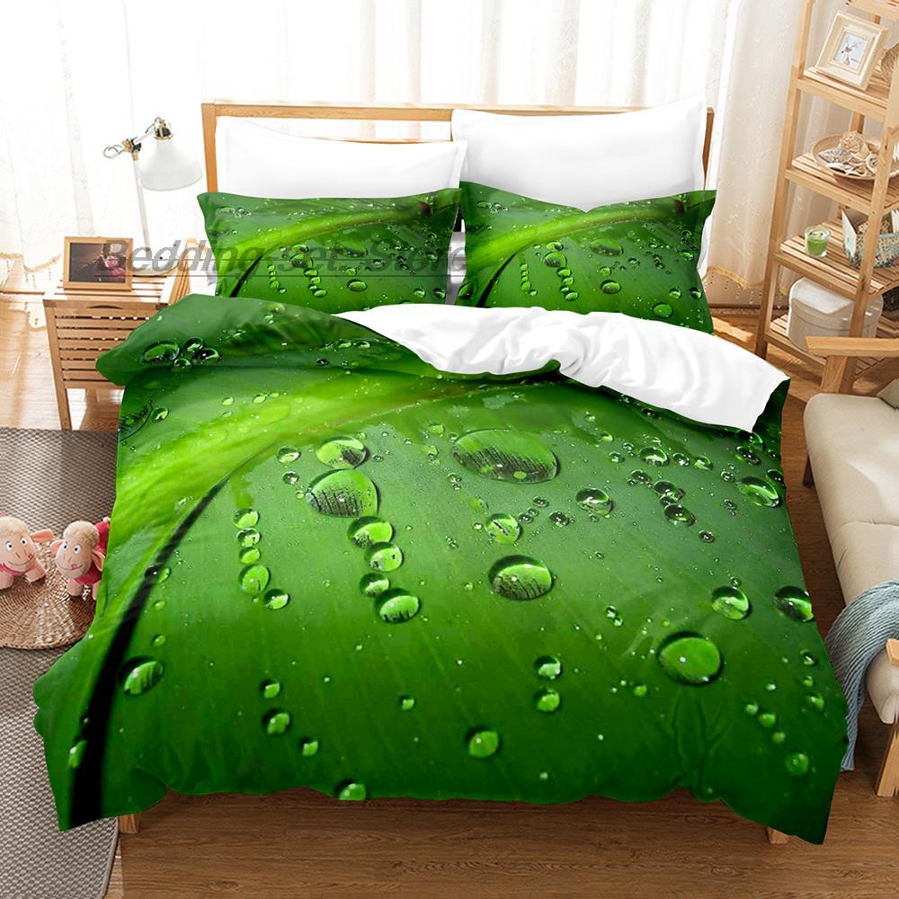 Raindrop Bedding Set Single Twin Full Queen King Size Bed Set Aldult Kid Bedroom Duvetcover Sets 3D Print Dew Water Of Life