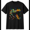 Chameleon with Feathers Reptile Mens T-Shirt Black 100% Cotton Animal Printed