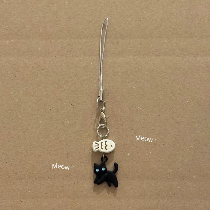 Black Cat Keyring