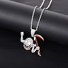European and American Creative Death Sickle Monster Zircon Pendant Hiphop Personality