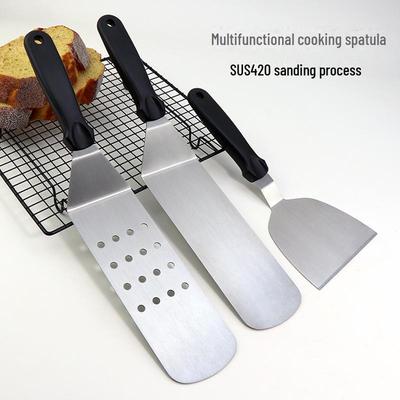 Espátula Versátil de Aço Inoxidável para Grelhar, Fritar e Teppanyaki - Ideal para Bifes e Panquecas