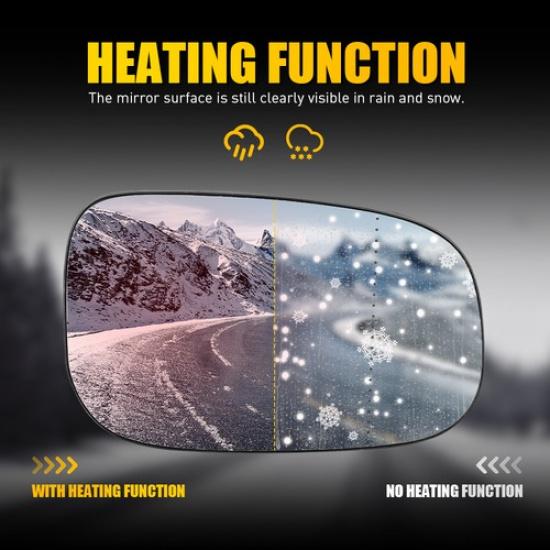 Passenger Mirror Glass Heated for Volvo C30 C70 S40 S60 V50 V70 S60 30762572 EOA