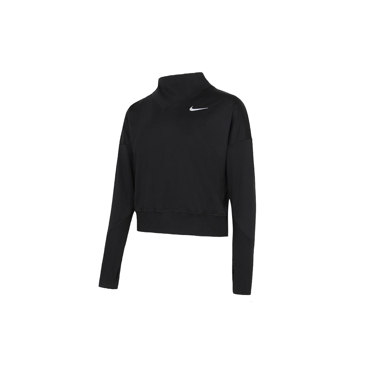 (WMNS) Nike Running Training Pullover Sports Long Sleeves Black T-Shirt Women s DA1057-010 M