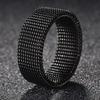 Fede in Tungsteno Nero Anelli Punk Trama d'Acciaio per Uomo Donna Scanalatura Fibra di Carbonio Anello alla Moda