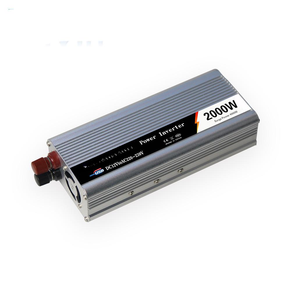 2000 Вт Портативный Автомобильный Инвертор Преобразователь Мощности Бытовой Многофункциональный Адаптер Питания 24V-110V