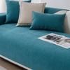 Chenille Sofa Covers Solid Cowboy Blue Sofas Towel Couch Cover Universal Non-slip Seat Pad For Living Room Home Protection Cover