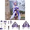 Impresionante Ropa de Cosplay de Keqing de Genshin Impact Perfecta Para Festivales Y Actuaciones
