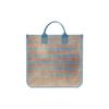 Gucci Peter Rabbit Print Striped Canvas Tote Bag With Leather Handles For Unisex Daily Use